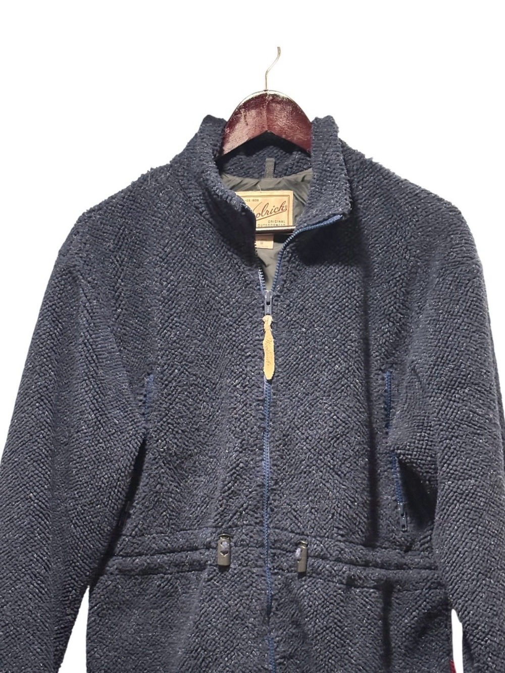 Woolrich Men's Navy Full-Zip Sherpa Jacket